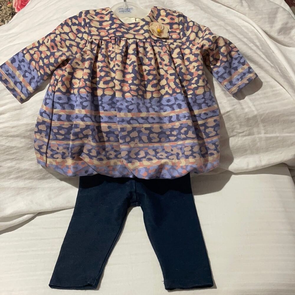 Pippa & Julie 18m swing bubble top with Jean look legging euc worn once